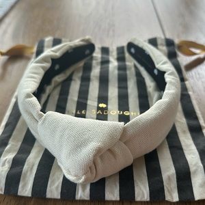 Never worn Lele Sadoughi cream linen headband